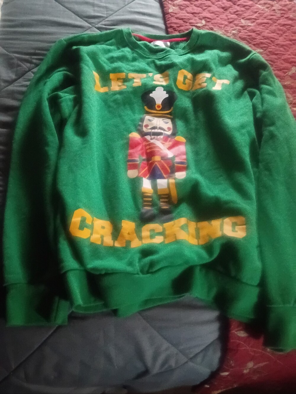 Adult Green Nutcracker Graphic Sweatshirt - Holiday Tee